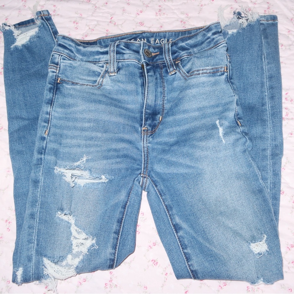 American Eagle ripped skinny jeans
